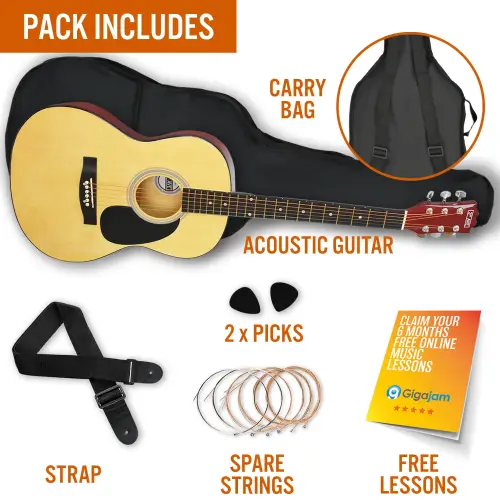 3rd Avenue Acoustic Guitar Pack - Natural