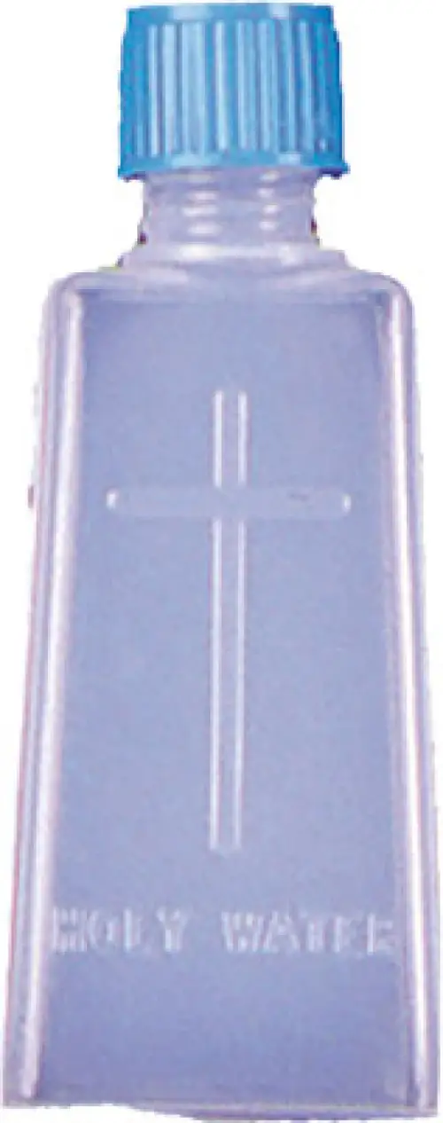 Plastic Holy Water Bottle with Cross (40ml) - Single