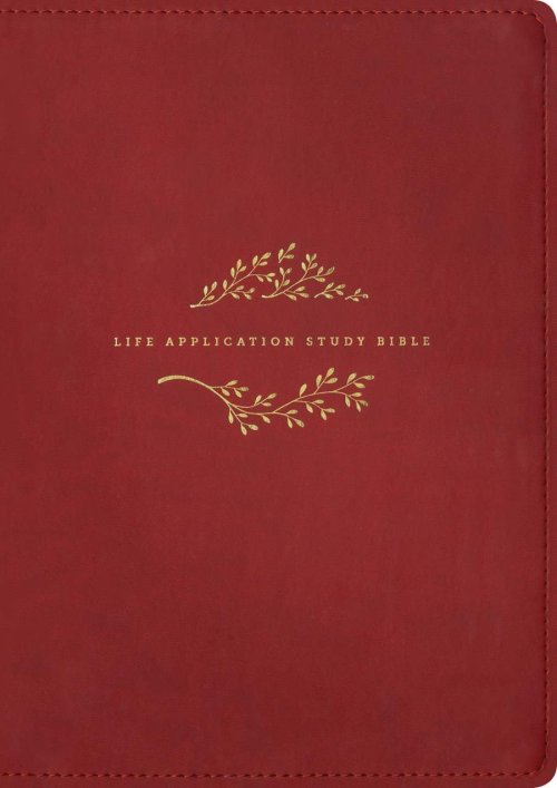 NLT Life Application Study Bible, Third Edition, Large Print (LeatherLike, Berry, Red Letter)