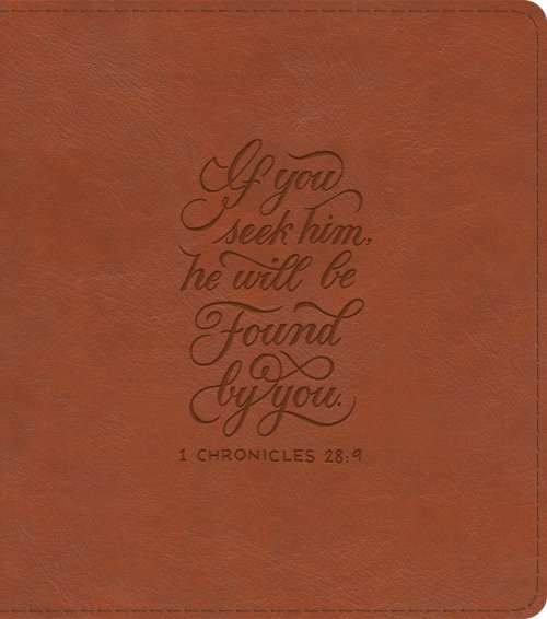 ESV Journaling Study Bible (TruTone over Board, English Saddle, 1 Chronicles 28:9 Design)