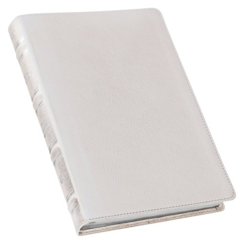 KJV Bible Giant Print Full-size Full Grain Leather, White