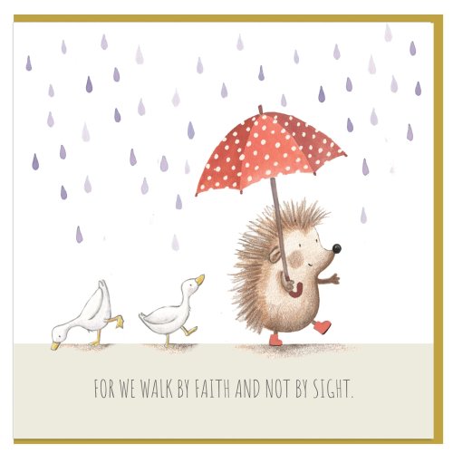 Hedgehog Walk Single Card