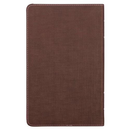 Brown and Berry Pink Faux Leather Giant Print Standard-size King James Version Bible with Thumb Index