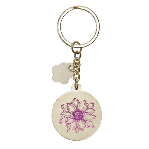 Grow in Grace Metal Key Ring with Link Chain