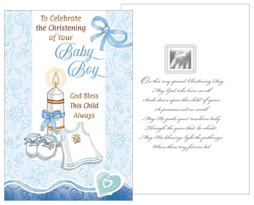 To Celebrate the Christening of your Baby Boy - Single Card