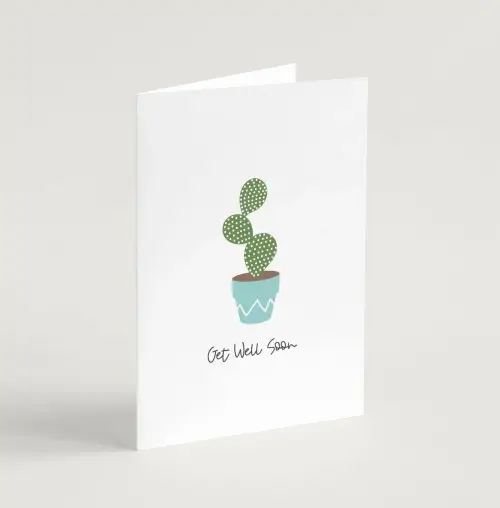 'Get Well Soon' (House Jungle) A6 Greeting Card with bible verse inside