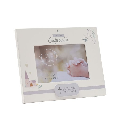 Faith & Hope Plaque Frame 6" x 4" - Confirmation