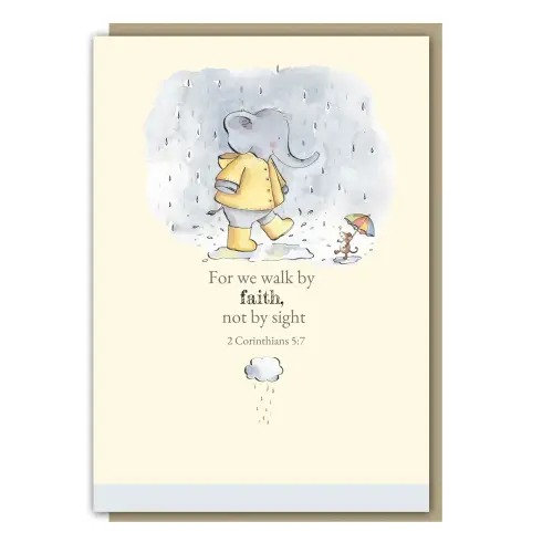 Walk by Faith Elephant Single Card