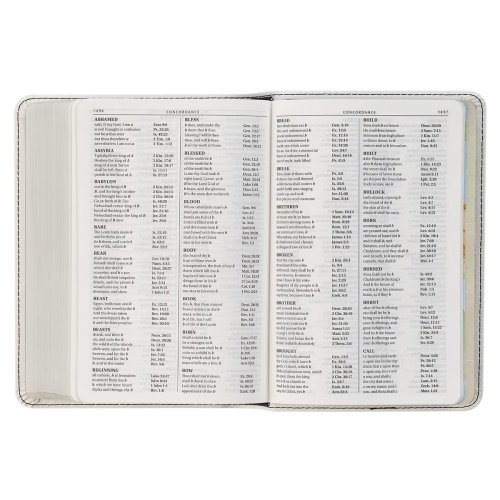 Pearlized White Large Print Compact King James Version Bible