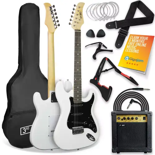 3rd Avenue Electric Guitar Pack - White