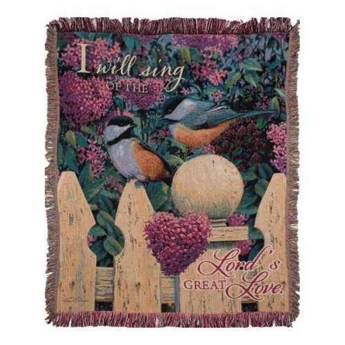 Throw-I Will Sing Of Lord's Great Love Tapestry (50" x 60")