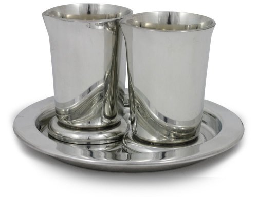 Pewter Cruets And Paten Set