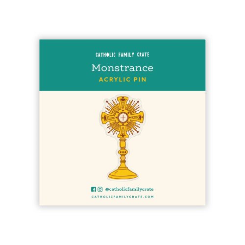 Monstrance Acrylic Pin Badge