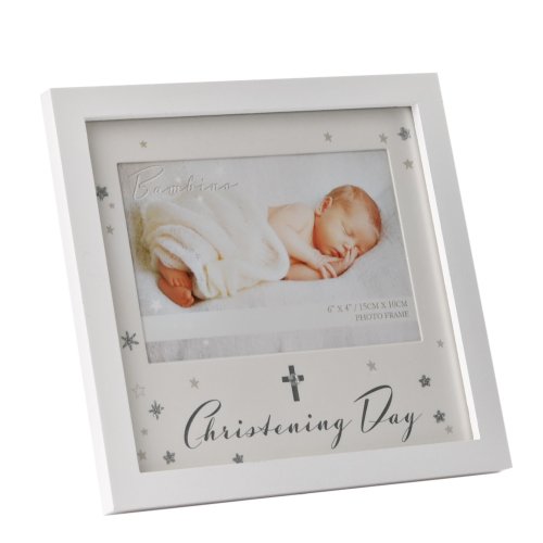 Bambino Frame with Star - Christening Day 6" x 4"