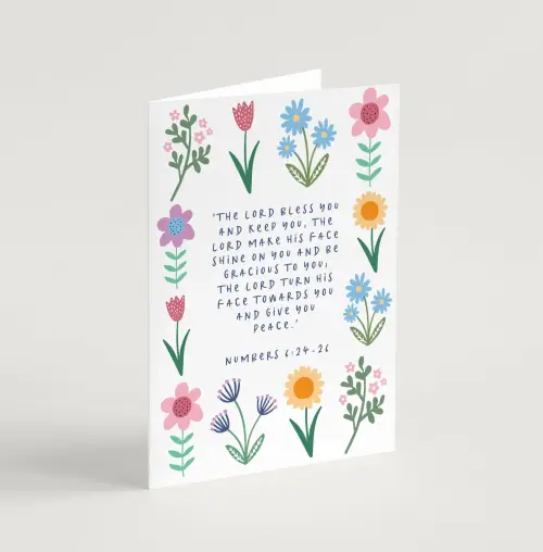 'The Lord Bless You' (Spring version) A6 Greeting Card