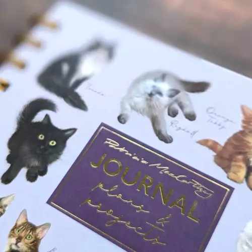 A5 Wiro Notebook With Dividers - Patricia Maccarthy Cats