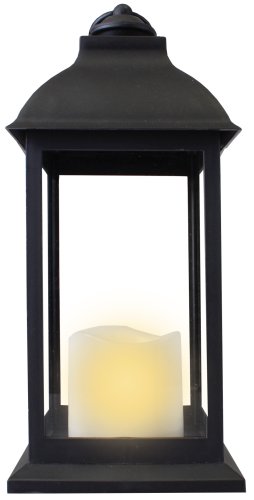 Black Finish LED Candle Lantern