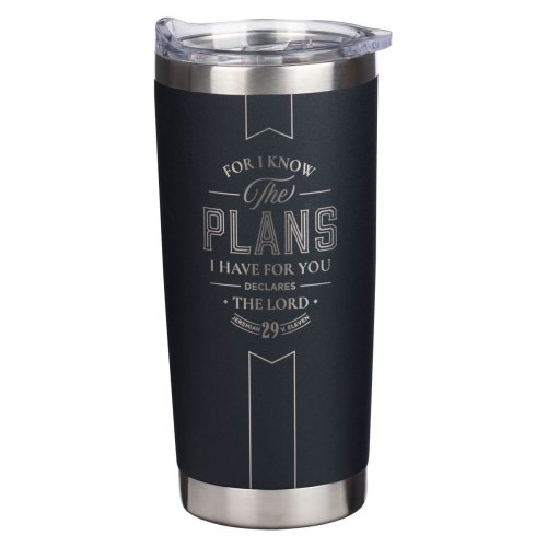 Tumbler SS Black I Know the Plans Jer. 29:11