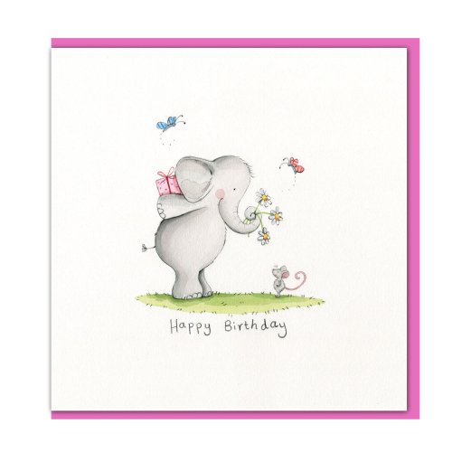 Elephant & Mouse Birthday Card