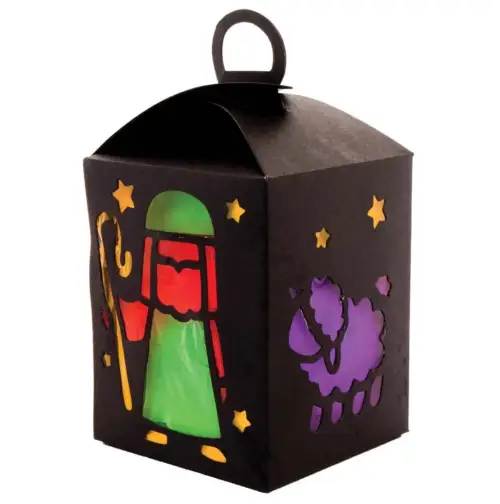 Nativity Stained Glass Lantern Kits (Pack of 4)