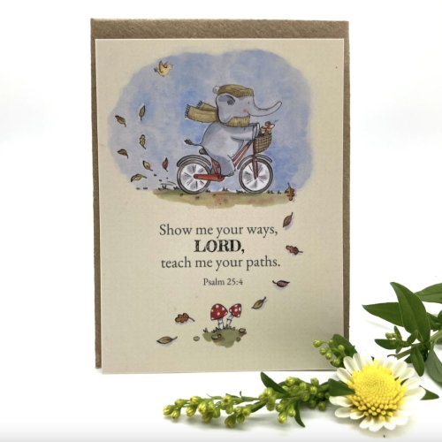 Show Me Elephant Keepsake Card