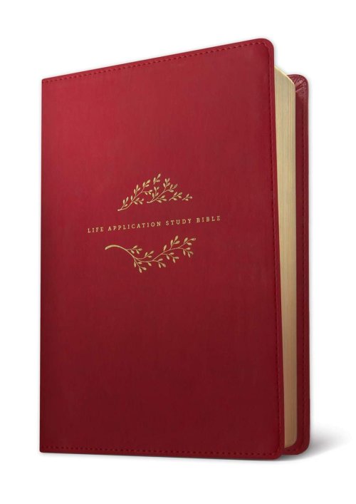 NLT Life Application Study Bible, Third Edition, Large Print (LeatherLike, Berry, Red Letter)