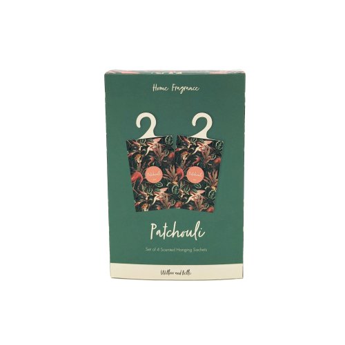 Scented Wardrobe Sachets (Patchouli) With Hook - Jungle Green