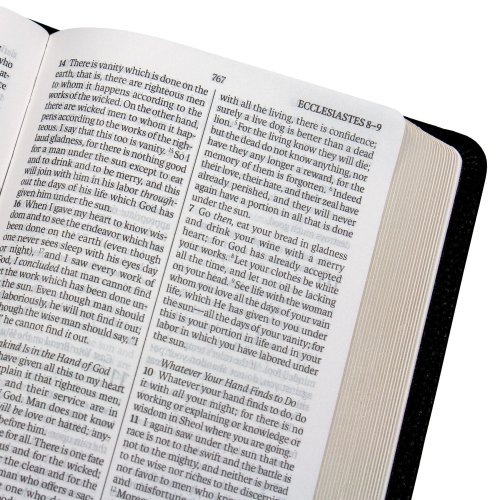 LSB Compact Bible, Black Cowhide