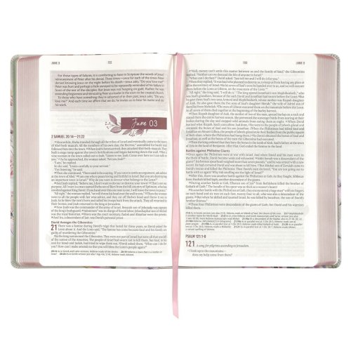 Devotional Bible NLT for Women Faux Leather, Floral