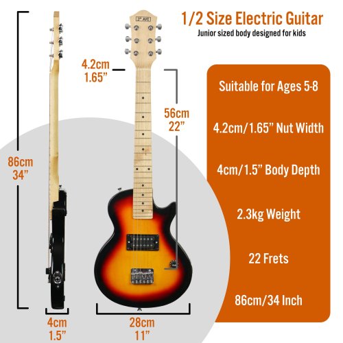 3rd Avenue Junior Electric Rock Guitar Pack - Sun