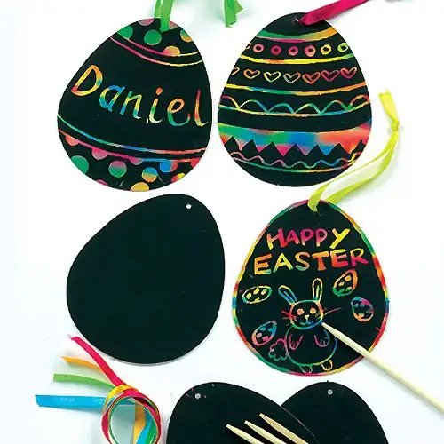 Scratch Art Egg Decorations