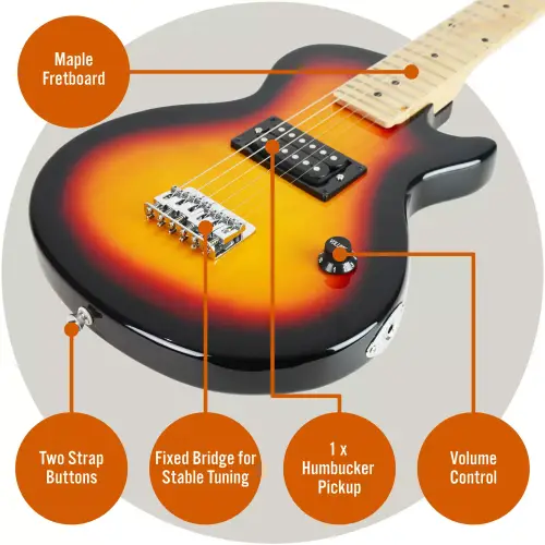 3rd Avenue Junior Electric Rock Guitar Pack - Sun