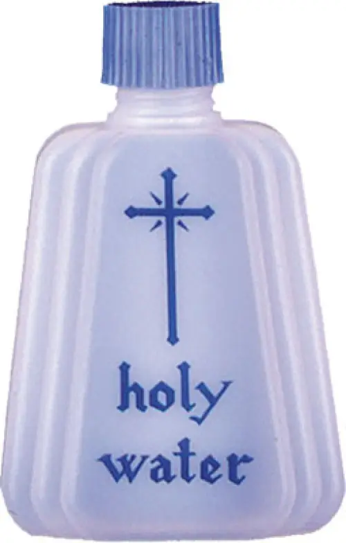 Plastic Holy Water Bottle with Cross (150ml) - Single