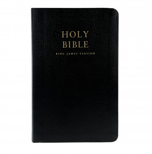 Holy Bible: King James Version, Black, Bonded Leather, Cased, Presentation Page, Marker Ribbon, Gold Page Edges, Family Record