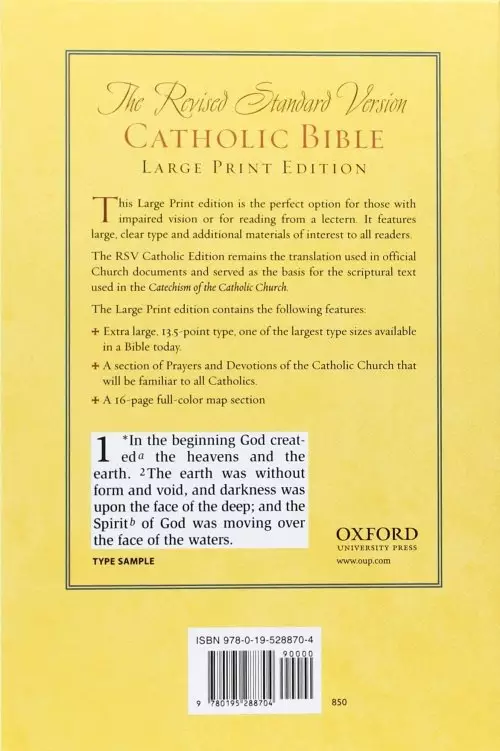 RSV Catholic Bible Large Print Edition