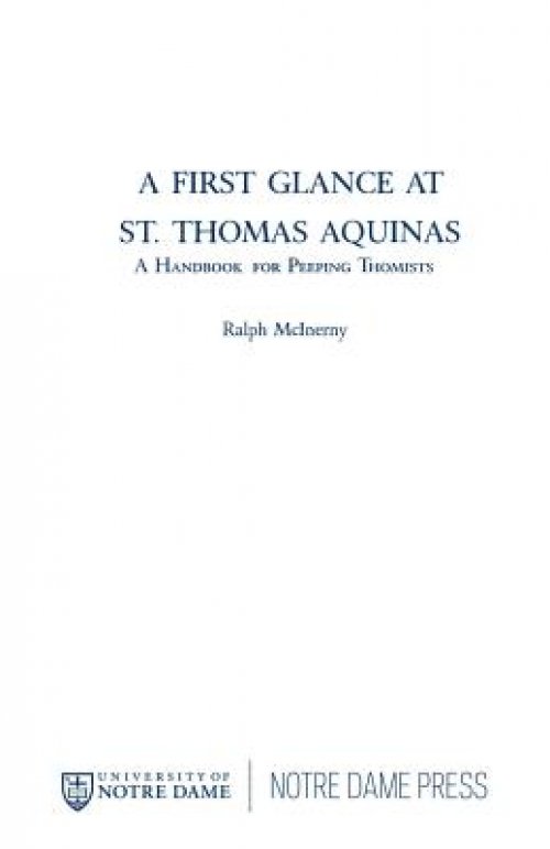 A First Glance at St. Thomas Aquinas