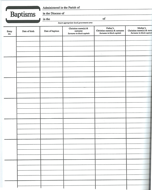 Baptism Register