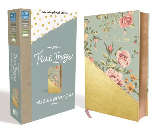 NIV, True Images Bible, Imitation Leather, Blue/Gold: The Bible for Teen Girls