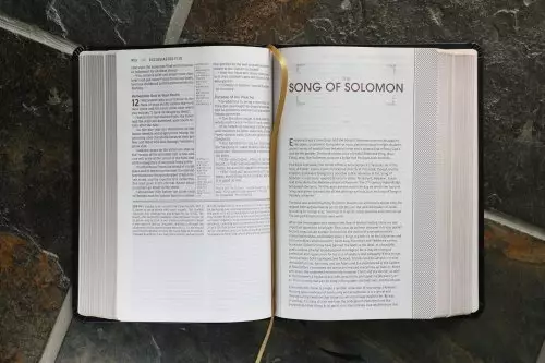 NASB, The Grace and Truth Study Bible (Trustworthy and Practical Insights), European Bonded Leather, Black, Red Letter, 1995 Text, Comfort Print