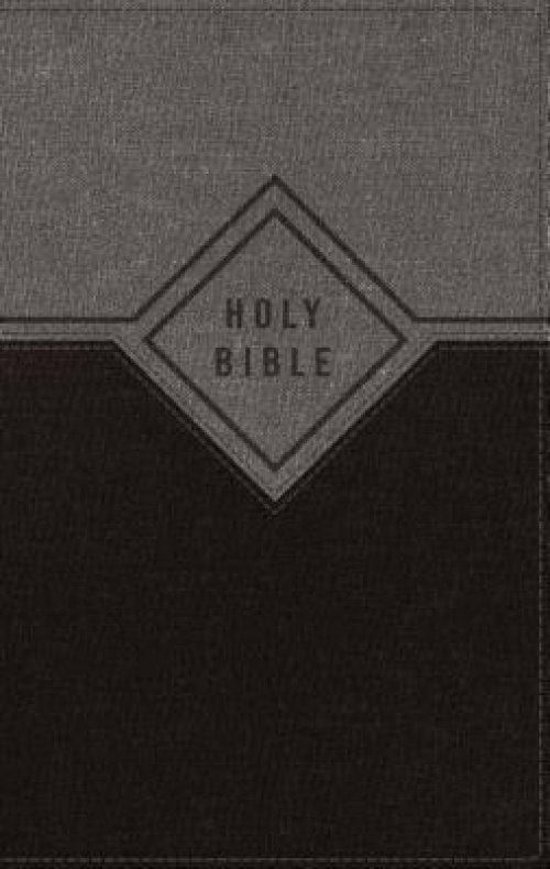 NIV Premium Gift Bible, Leathersoft, Black/Gray, Red Letter Edition, Comfort Print