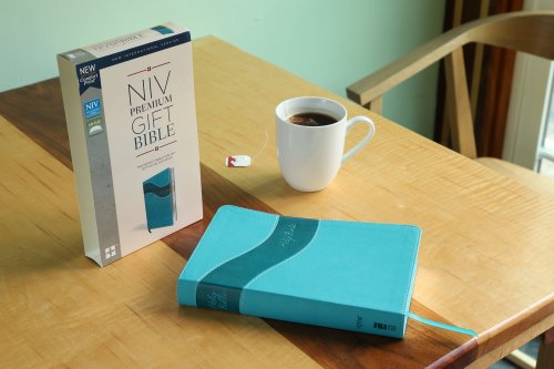 NIV Premium Gift Bible, Leathersoft, Blue, Red Letter Edition, Comfort Print