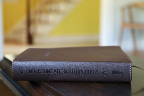 NIV, Foundation Study Bible, Imitation Leather, Brown, Red Letter Edition