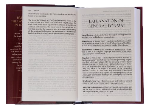 Amplified Bible Compact, Brown, Hardback, Footnotes, Presentation Page, Translation Introduction