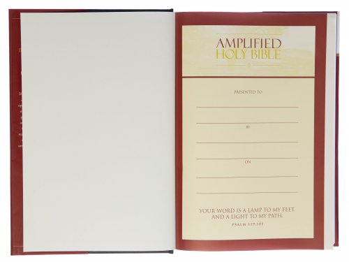 Amplified Bible, Brown, Hardback, Large Print, Footnotes, Book Introductions, Bibliography, Glossary, Devotional Insights