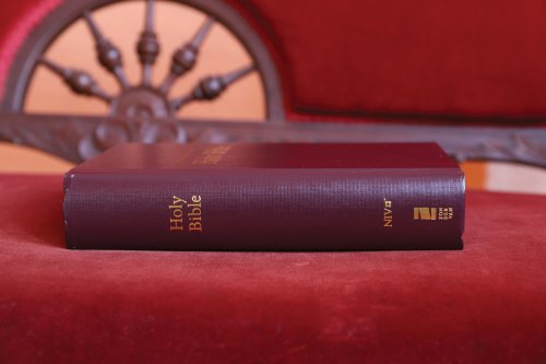 NIV, Pew and Worship Bible, Large Print, Hardcover, Burgundy