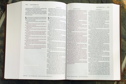 KJV Amplified Parallel Bible Orange Hardback Large Print Study Two-Column Format Red Letter Bible