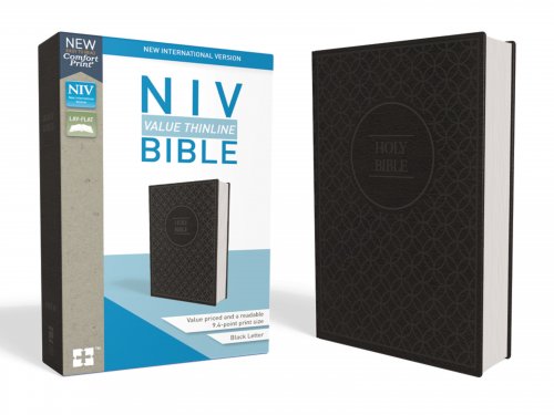 NIV, Value Thinline Bible, Imitation Leather, Gray/Black