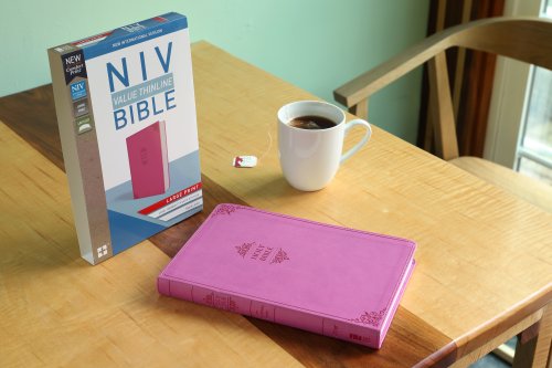 NIV, Value Thinline Bible, Large Print, Imitation Leather, Pink