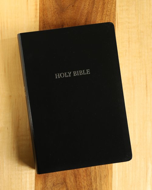 NIV, Reference Bible, Giant Print, Leather-Look, Black, Red Letter,