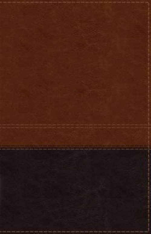 NIV, Reference Bible, Giant Print, Leathersoft, Brown, Red Letter, Thumb Indexed, Comfort Print